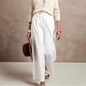 Banana Republic White Wide Leg Pants